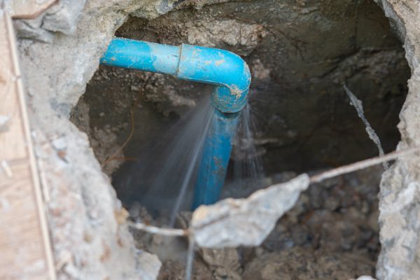 A busted pipe.